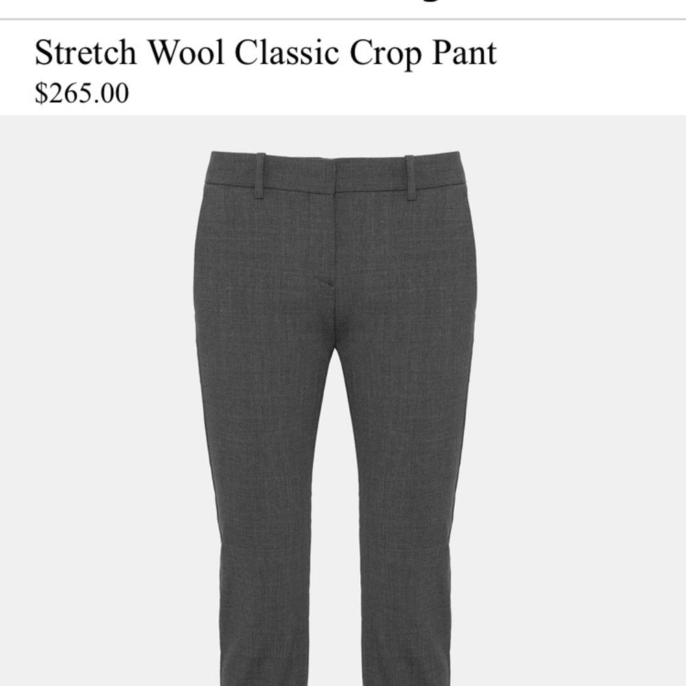 Theory wool- blend crop slacks
